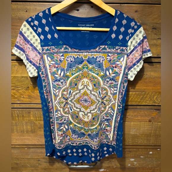 Lucky Brand Tops - Lucky Brand BOHO print tshirt - Medium